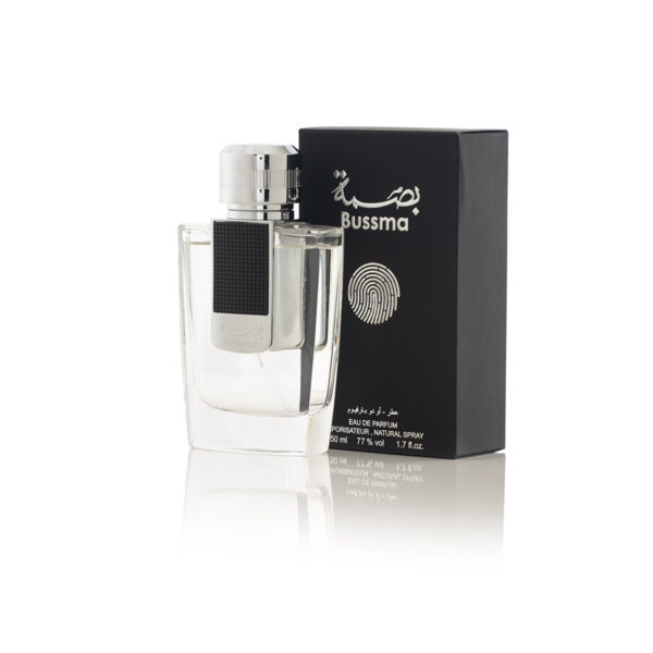 Bussma perfume bottle with box 50 ml side view
