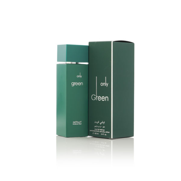 only green perfume bottle with box